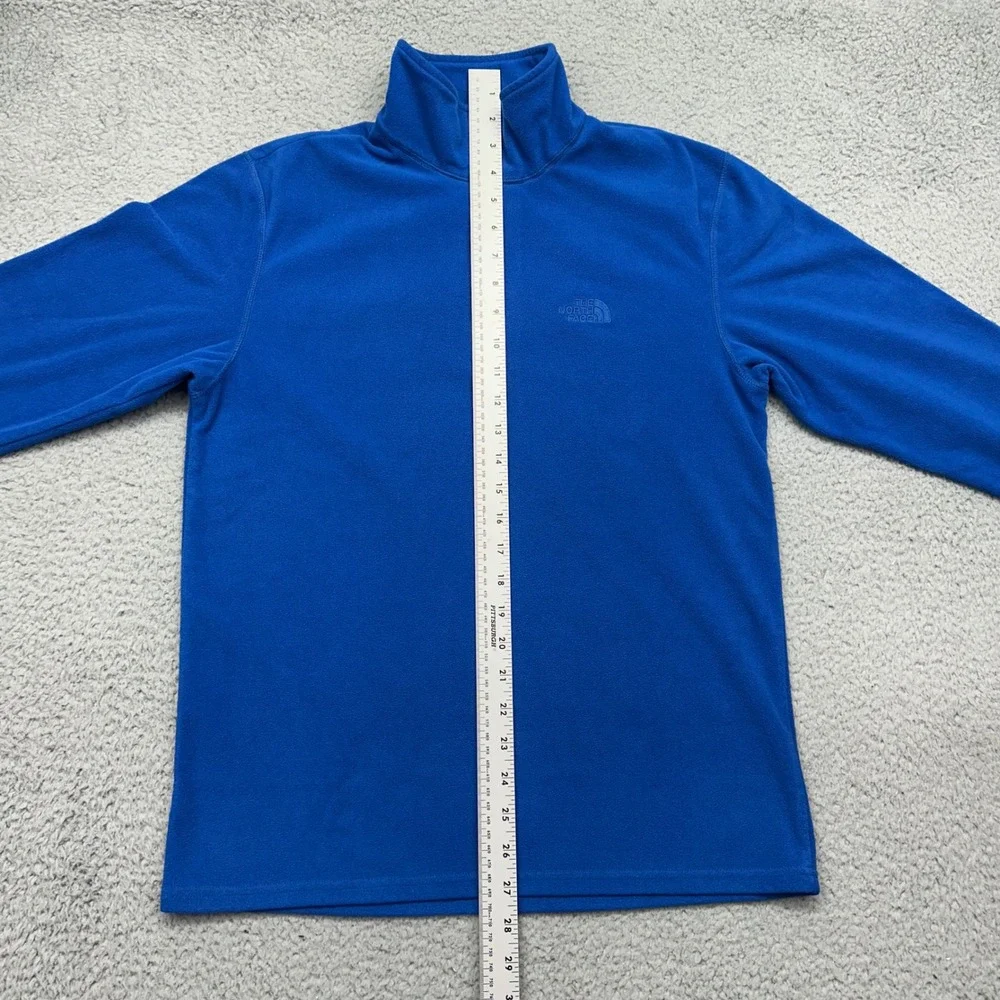 The North Face ALDO Mens Small Blue 1/4 Zip L/S Polyester Fleece Pullover TKA100